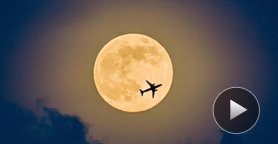 中秋节空中赏月航班走红