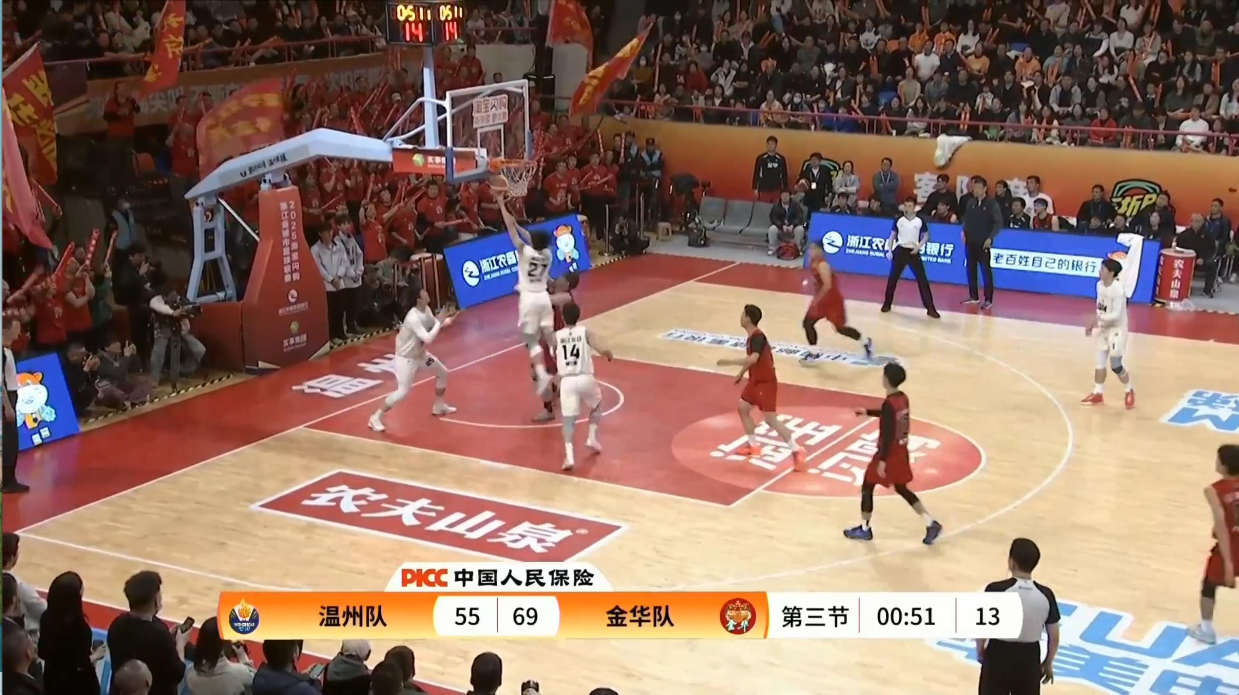 赢了!以拼搏致敬2025!温州85:83金华